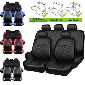 For FORD Car Seat Covers Protector PU Leather Front Rear Cushion Full Set Pad - Picture 1 of 54