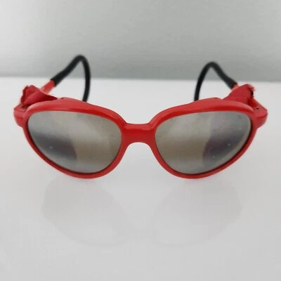 Foster Grant Sunglasses Vintage Rare Red Frames Mirror Lenses & Side Protection - Image 1 of 4
