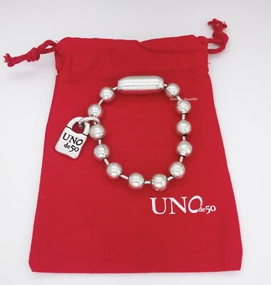 Nuevo 100% UNO de 50 Unisex Copo de Nieve Pulsera Cuentas Logo Candado Mediano Grande Foto 1 de 4