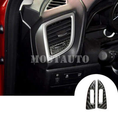 For Mazda 3 Carbon Fiber Inner Dashboard Side Air Vent Knob Trim Cover 2014-2018 - image 1 of 4