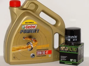 Ölfilter Yamaha TRX 850, Bj:96-99, Motoröl Castrol Premium 4 Ltr. - Bild 1 von 4