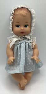 Vintage 1987 Precious Playmates Tiny Tender Touch 8” Girl Baby Doll Drinks Wets