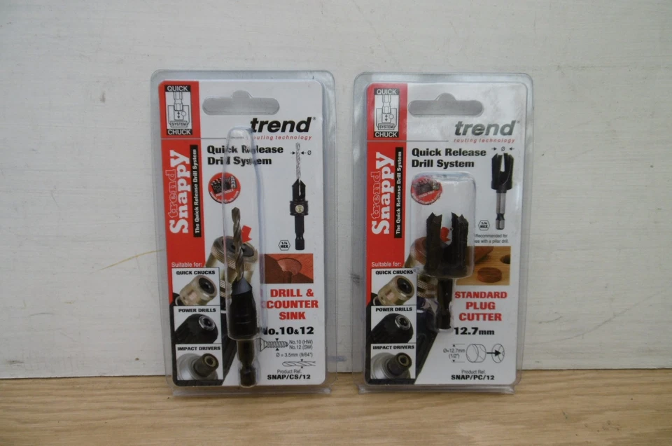 TREND SNAPPY 12.7MM (1/2") PLUG CUTTER SNAP/PC/12 & CS12 DRILL COUNTERSINK