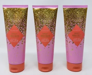 3 SWEET WHISKEY BATH & BODY WORKS  24 HOUR MOISTURE BODY CREAM 8 OZ NEW - Picture 1 of 1