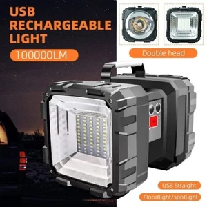 USB Rechargeable LED Searchlight Super Bright Handheld Spotlight Flashlight - Picture 1 of 11