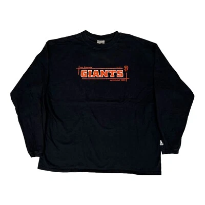 Vintage Adidas San Francisco Giants Long Sleeve Shirt Black Size XL Y2K - Image 1 of 4