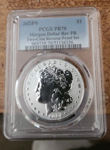 2024 s silver reverse proof Peace Dollar PCGS PR 70 - Picture 1 of 2