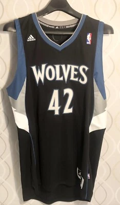 Camiseta deportiva firmada por Kevin Love auténtica Adidas NBA Timberwolves número 42 talla L nueva con etiquetas Foto 1 de 4