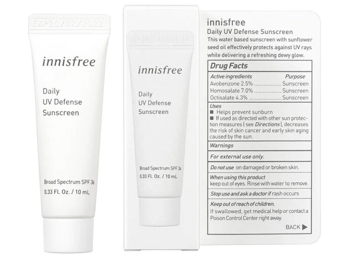 Innisfree • Protector solar diario de defensa UV amplio espectro FPS 36 • 0,33 fl oz Foto 1 de 1
