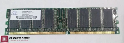 Nanya 256MB PC-3200U DDR 400MHZ CL3 Desktop RAM Memory NT256D64S88C0G-5T TESTED - Image 1 of 3