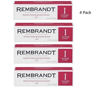 Rembrandt Intense Stain Whitening Toothpaste, Mint Flavor, 3.5 Ounce x 4Pack - Picture 1 of 1