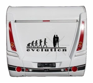 Autoaufkleber Decal Laptop Farbe I128 Evolution Surfbrett 95cm - Bild 1 von 7