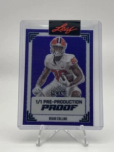 Beaux Collins 2024 Leaf Metal Pre-Production Proof 1/1 - Purple Mojo NY GIANTS - Picture 1 of 2