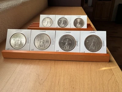 México Una Onza 1949 Escala Balance 1 Troy Oz 999 Plata UNC BU Juego de 7 Tóneres Foto 1 de 4