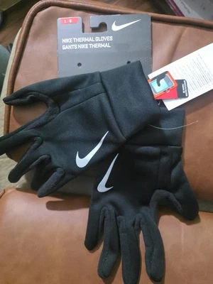 Guantes térmicos para correr Nike para adultos (negros (N1000723082-001), grandes) nuevos con etiquetas Foto 1 de 3