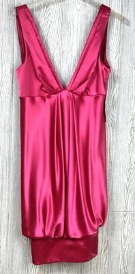 Vestido bolha A.B.S Collection Allen Schwartz tamanho 8 cetim costas baixas framboesa novo com etiquetas - Imagem 1 de 4