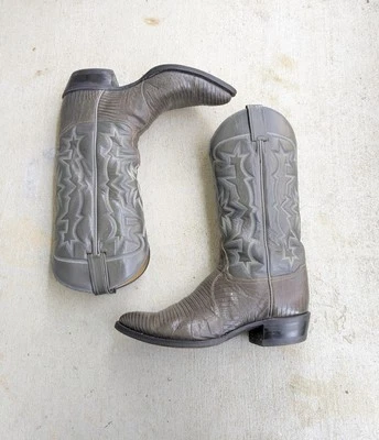 Tony Lama Botas de Vaquero Verde Oliva Gris Lagarto Cuero Hombres 9.5 D Oeste EE. UU. Foto 1 de 4