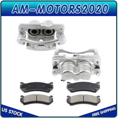Front Brake Calipers w/ bracket & Pads Fits 2003-2008 Chevrolet Express 1500 Foto 1 de 4