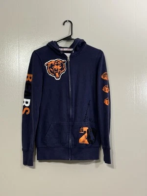 Hoodie Sweatshirt (Pink) Chicago Bears superbowl XX. football zip XS.  C11 - Image 1 of 4