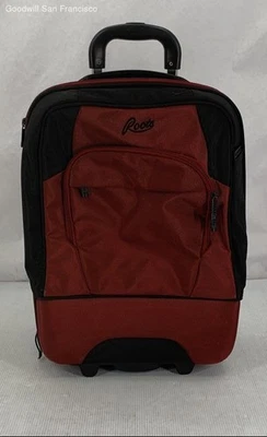 Roots Red 2 Rolling Wheeled Adjustable Handle Lightweight Travel Carry Ons Bag - Image 1 of 4