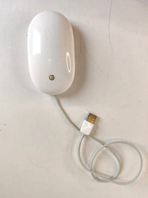 Apple Mighty Mouse A1152 Scroll Wired Mouse OK - Image 1 of 3