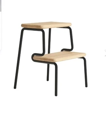 Woud Slalom Step Stool, White Pigmented Oak - Image 1 of 4