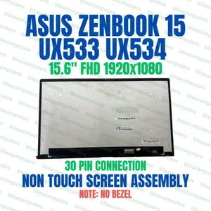 FHD 15.6" ASUS ZenBook 15 UX534FAC UX534FT UX534FTC LCD Screen Display 30 pin - Picture 1 of 7