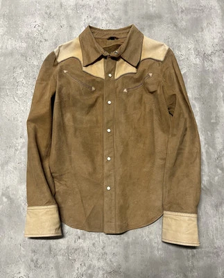 Рубашка на пуговицах Lucky Brand замшевая вестерн замша кожа кокетка жемчуг размер M - Изображение 1 из 4