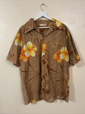 Vintage Sears Hawaiian Shirt 60's Pool Beach Patio MOD Mid Century Size Large - Image 1 of 4