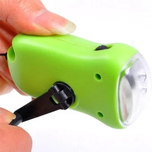 Portable Mini Hand Crank Dynamo Solar Flashlight Energy Saving for Camping - Picture 1 of 12