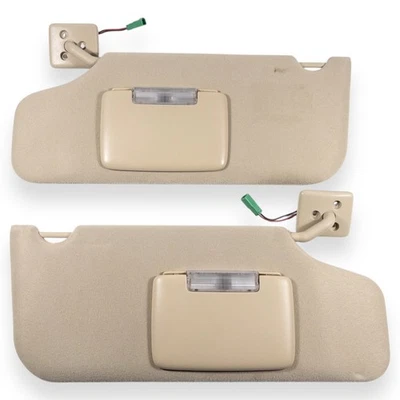 Juego de pares de parasoles laterales para conductor y pasajero Ford Edge 2007-2010 beige iluminado Foto 1 de 4