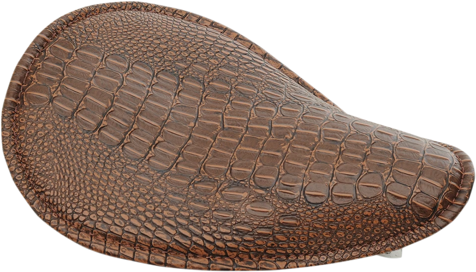 Drag Specialties 0806-0096 Small Low-Profile Spring Solo Seat Brown Gator - Image 1 of 1