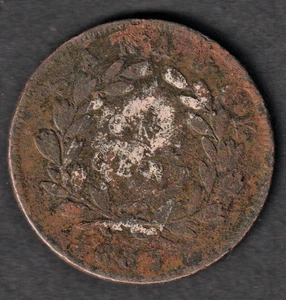 Sarawak one 1 cent 1887 coin circulated condition w damage - Foto 1 di 2