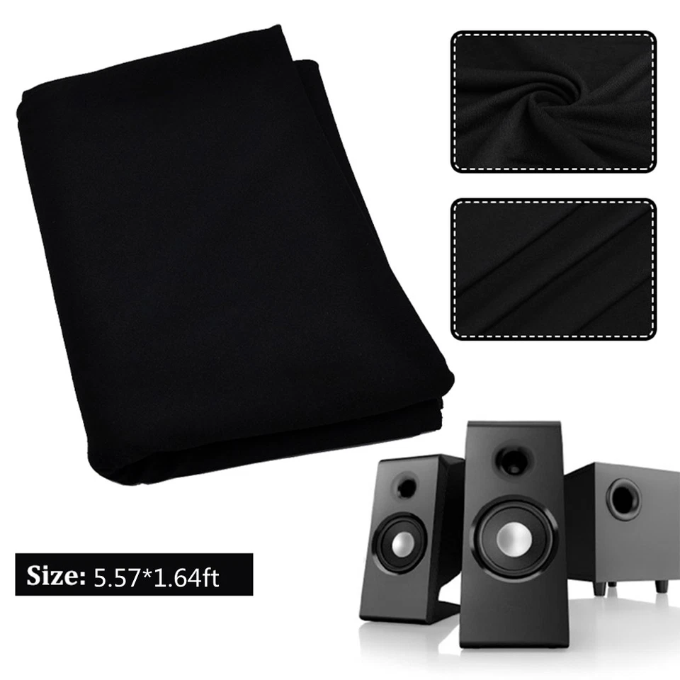 Black Speaker Mesh Speaker Grill Cloth Stereo Fabric Dustproof Audio Cloth - image 1 of 4