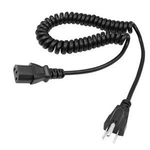 Aufgerolltes Netzkabel 18 AWG 3-polig NEMA 5-15P zu IEC320C13 10A 125 V Verlängerung... - Bild 1 von 7