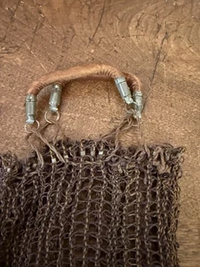 ANTIK SELTEN BÜRGERKRIEGSZEIT FINGER GEZWIRNT GELDBÖRSE LEDERGRIFFE TEPPICH BAGGER ÄRA - Bild 1 von 7