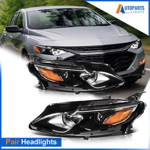 PAIR/SET Factory Halogen Projector Headlight For 2019-22 Chevrolet Chevy Malibu - Picture 1 of 24