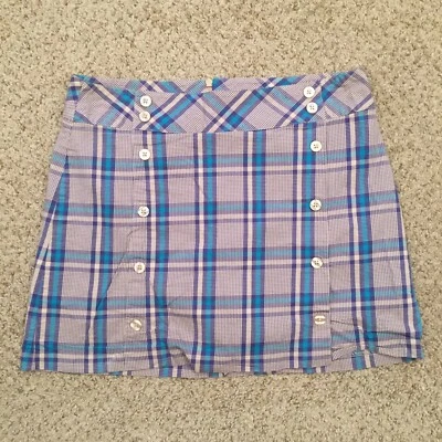 Lady Hagen Skort Size 8 Short Blue Purple Plaid  - Image 1 of 4