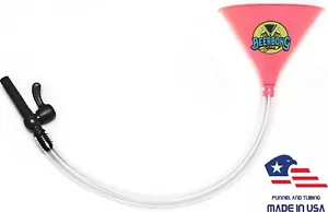 Großer Bierbong Trichter mit schwarzem Ventil (2 Zoll lang) Spaß zum Heckklappen | rosa Trichter - Bild 1 von 7