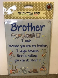 Brother - SMALL - Tin Metal Wall Sign *Top 100* - Picture 1 of 1