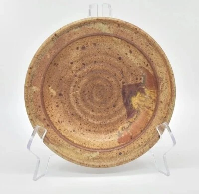 复古工作室艺术陶器波西米亚沙漠地球色调盘碗斑点棕色 — 第 1/3 张图片