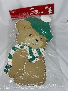 Vintage Forget Me Not Honey Love Teddy Bears Hinged Christmas Decoration - Picture 1 of 4