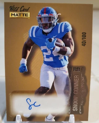 2022 Wild Card SNOOP CONNER AUTO Autograph Matte Gold Card #/100 SP OLE MISS NFL - Image 1 of 2