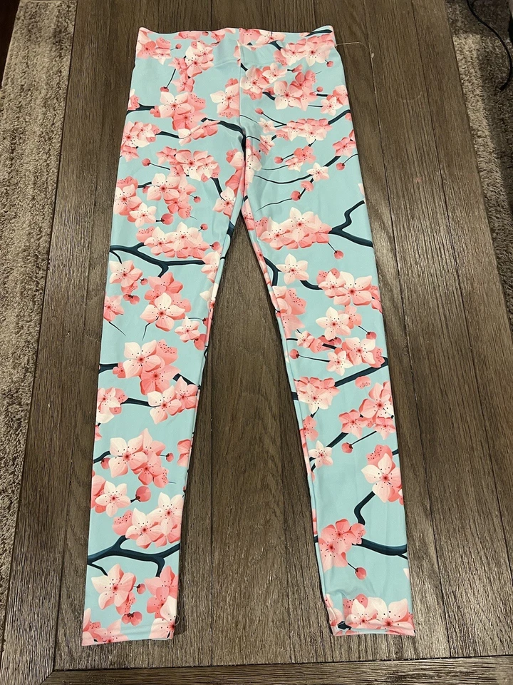 Mujer Primavera Floral Sakura Flores de Cerezo Leggings Nuevos Medianos $55 Foto 1 de 1