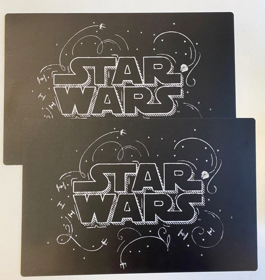 Set of 2 STAR WARS placemats 11" x 17" plastic Kids Party