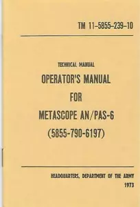 Historical book for Metascope AN/PAS-6, Operator - Picture 1 of 1
