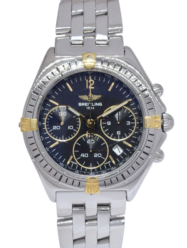 Breitling Windrider Chrono Sextant Steel Black Dial 36mm Quartz Watch B/P B55046 - Image 1 of 4