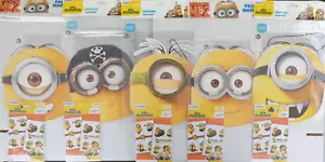 MINIONS KIDS PARTY BAG MEGADEAL BARGAIN JOBLOT 5 Face Masks + 5 packs Tattoos - Picture 1 of 1