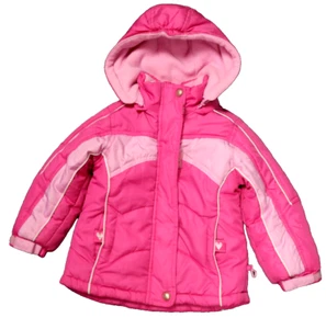 Arizona Jean Co. Puffer Coat Removable Hood Zip Front Pockets Lined Pink 2T - Picture 1 of 22