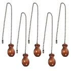 Ceiling Fan Pull Chain Extension Vintage Wood Beaded Ball (5pcs)